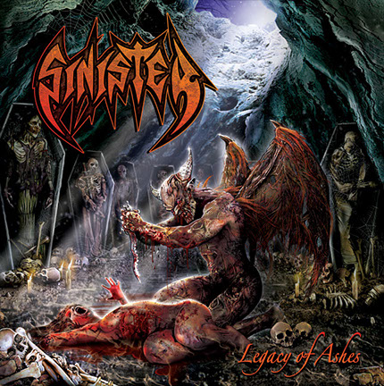 Sinister - Legacy of Ashes Album Cover Artwork by Mike Hrubovcak / Visualdarkness.com