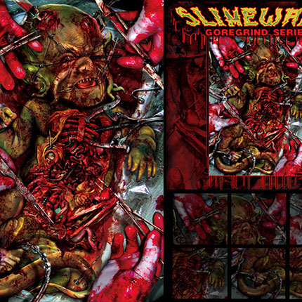 Relapse Records Slimewave Series Album Cover Artwork by Mike Hrubovcak / Visualdarkness.com