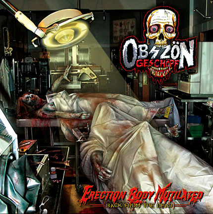 Obszen Geshopf - Erection Body Mutilated Album Cover Artwork by Mike Hrubovcak / Visualdarkness.com