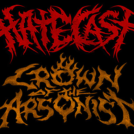 Hatecast / Crown of the Arsonist logos by Mike Hrubovcak / Visualdarkness.com