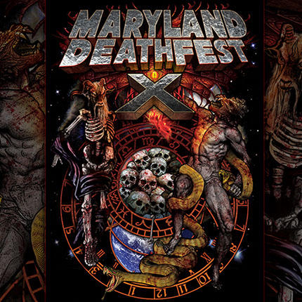 T-shirt Design by Mike Hrubovcak / Visualdarkness.com 10 Years of Maryland Death Fest Artwork