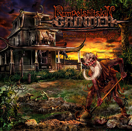 Rumpelstiltskin Grinder - Buried in the Front Yard Album Cover Artwork by Mike Hrubovcak / Visualdarkness.com