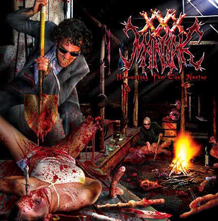 XXX Maniak - Harvesting the Cunt Nectar Album Cover Artwork by Mike Hrubovcak / Visualdarkness.com