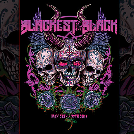 T-shirt Design by Mike Hrubovcak / Visualdarkness.com Blackest of the Black Festival