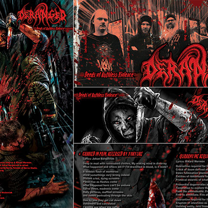 Deranged Deeds of Ruthless Violence Layout Design by Mike Hrubovcak / Visualdarkness.com