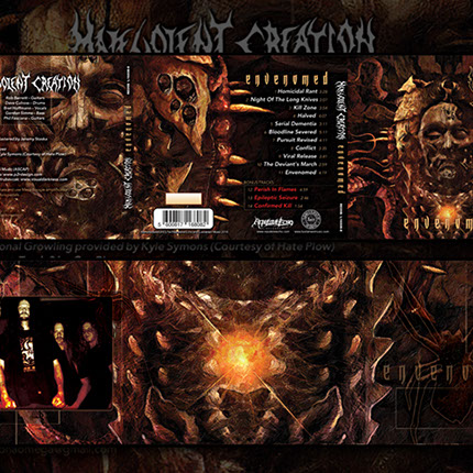 Malevolent Creation CD Digipak Layout Design by Mike Hrubovcak / Visualdarkness.com