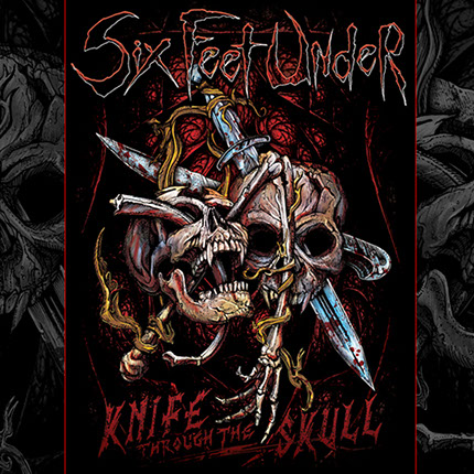 T-shirt Design by Mike Hrubovcak / Visualdarkness.com Six Feet Under Knife Through The Skull