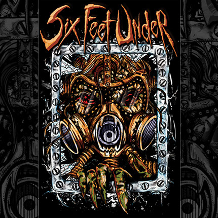 T-shirt Design by Mike Hrubovcak / Visualdarkness.com Six feet Under Gas Mask